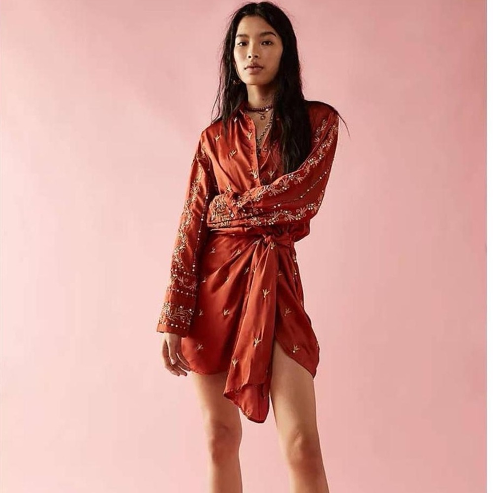 -‎ Free people breakdown mini wrap dress